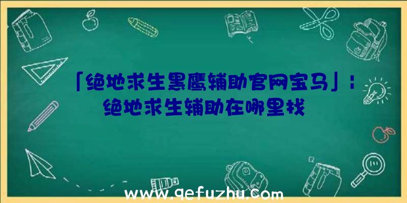 「绝地求生黑鹰辅助官网宝马」|绝地求生辅助在哪里找